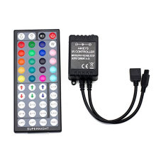 44 Keys Mini Wireless IR Remote Controller for RGB LED Strip Light - Black